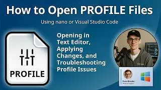 How to Open PROFILE Files (Bash Shell Profile)