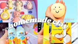 ✨How to make my own Air Dry clay at home😱 ( Basic tutorial+simple tips) #airclay #satisfying 