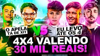 APELAPATO NÃO DEIXOU NINGUEM JOGAR NO 4X4  APOSTADO DAS LENDAS VALENDO 30 MIL!  FT LEVEL UP WEEDZAO