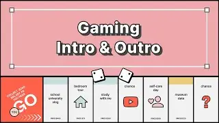 Cute gaming intro and outro intro templates | pixel game aesthetic pastel intro