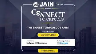 Biggest Virtual Job Fair in India - 2022 | Connect to Careers by Jain University