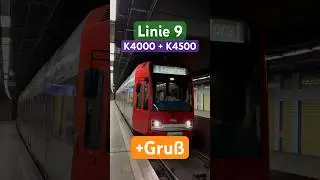 K4000 + K4500 Linie 9 Ri. K&ouml;nigsforst | +Gru&szlig; | #stadtbahn #k&ouml;ln #tram #kvb