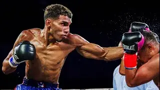 Joey borrero fights in Puertorico and drops opponent with a straight right