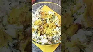 Smashed Potato salad | Crispy Potato salad #shorts