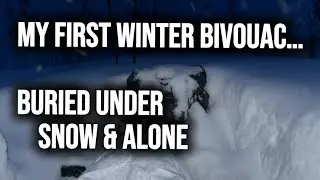 First Winter Bivouac | Solo on Snowshoes Overnight 