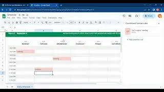 How to Make Schedule on Google Sheets |Laptop Desktop Windows PC or MacOS
