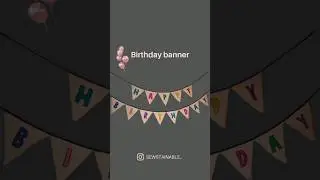 Birthday banner made of upcycled material! washable, reusable, unique and sustainable. #sewing