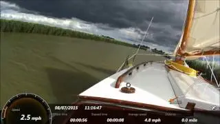 Sailing on the Norfolk Broads - Sailing down the Lower Bure