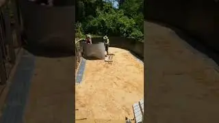 7.7 second above ground pool wall installation #abovegroundpool