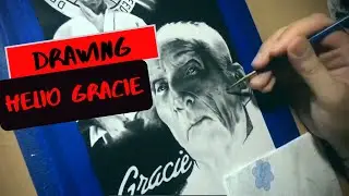 Drawing Helio Gracie || Brazilian Jiu-Jitsu Pioneers Series #1 || Grand Master Helio Gracie