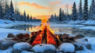 Relaxing Violin Fireplace Music 🔥  Fireplace Ambience