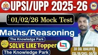 UPSI 01/02/26 Maths + Reasioning | Careerwill with TKP Mock Test का Full Detailed Analysis Im
