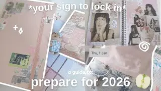 2026 new years PREP + RESET 🎧🍨 pinterest girl guide: vision board, my 2026 journal, goal setting
