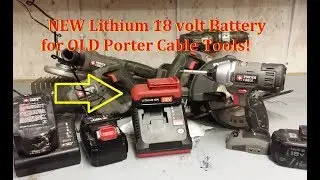 18 volt Ni-Cad to 18v LITHIUM battery for Porter-Cable tools - Parts List under video