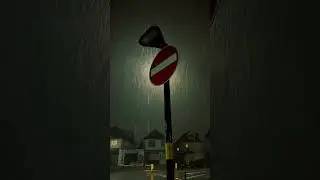 Unbelievable Heavy Rain Falling Under The Streetlight