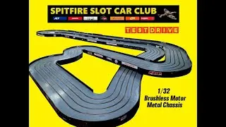 1/32 Brushless Metal Chassis Slot Car Test Laps.