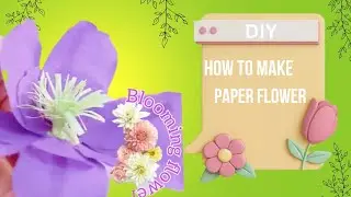 How to make blooming flower at home|Crepe Paper Flower| Flores de papel crepe#flowers #homemade #diy