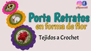 Porta Retratos en forma de flor /Tejidos a Crochet / Emprendimiento