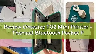 Review Omezizy T02 Mini Printer - Thermal Bluetooth Pocket Printer with 1 Roll Sticker Paper, Therma