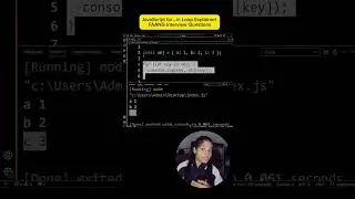 JavaScript for...in Loop Explained | FAANG Interview Questions #faang #faangpreparation #javascript