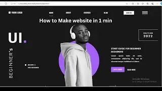 how to make website in 1 minute | how to convert psd file in to webpage in 1min #webdesigning