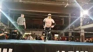 clip of Tyler Areo vs bruiser Battersby at hamilton pro wrestling (12/8/23)
