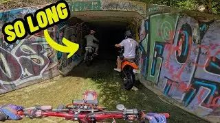 3 IDIOTS EXPLODE A SKETCHY TUNNEL ON MOTORCYCLES!!