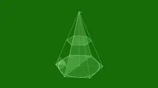 Hexagonal Triangle Element Green Screen