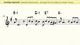 Contigo Aprendí (Armando Manzanero) - Accordion Sheet music