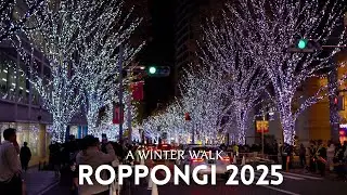 Night Walk in Roppongi 2025 | Tokyo | 4K | 六本木の冬お散歩
