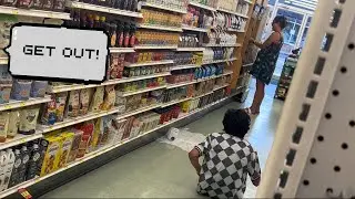 Gallon smashing prank! (KICKED OUT)