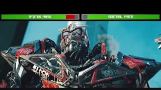 Transformers: Dark of the Moon | Optimus Prime vs Sentinel Prime, with Healthbars