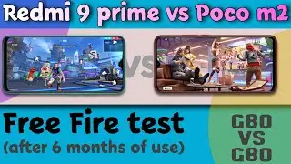 Redmi 9 prime vs Poco m2 free fire test after 6 months of use😳 who's better in performance 🔥