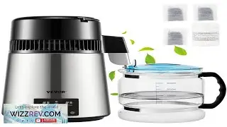 VEVOR 1.1Gal Water Distiller 0.3Gal H 750W Distilled Water Maker Machine 0 99H Timing