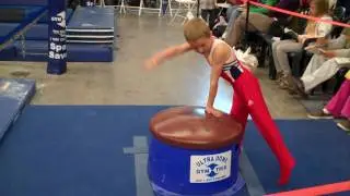 Kyle Gymnastics - Morgan Hill meet Feb 2010  Pommel and mushroom Level 4 kids
