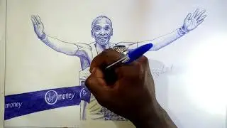 Eliud Kipchoge's Historic 1:59 Marathon DRAWING || The Ineos 159 Challenge