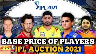 IPL Auction 2021 | IPL Base Price For Players 2021 | Arjun Tendulkar | Shreesanth | IPL New Team