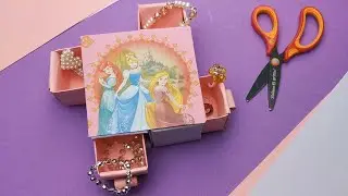 ✨ DIY Disney Princess Jewelry Box | Paper Craft Tutorial 👑📜