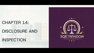 DISCLOSURE AND INSPECTION - CH 14 - Dispute Resolution