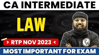 CA Inter Law RTP Nov 2023 | CA Exam Preparation | CA Intermediate by PW