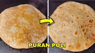 Puran Poli Recipe - Maharashtrian Pooran Poli - Sweet Puran Poli - Tel Poli