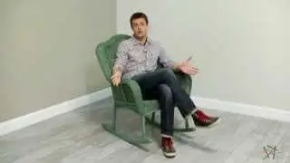 Casco Bay Resin Wicker Rocking Chair - Sage - Product Review Video