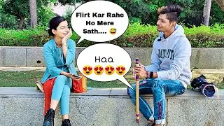 || Randomly Singing In Front Of Lucknow Cute Girl || Reaction Prank Video || Shaurya Flute Official
