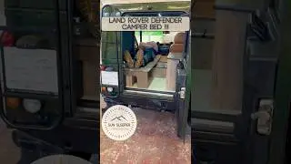 Land Rover Defender campervan folding bed!! #landrover #vanlife #campervanadventures #camperlife
