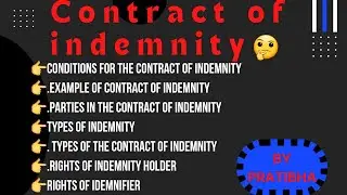 Contract of Indemnity | Rights of Indemnityholder | Rights of Indemnifier| CaFoundation lin Hindi