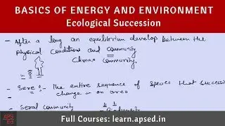 Ecological Succession | Basics of Energy and Environment | ESE General Studies