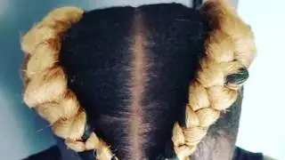 Hairstyles ideas: sew in pre braided cornrows on short natural hair
