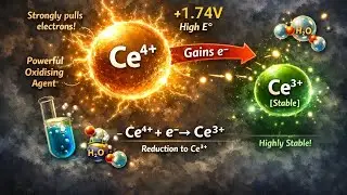 Why does Ce+4 act as a strong Oxidising agent