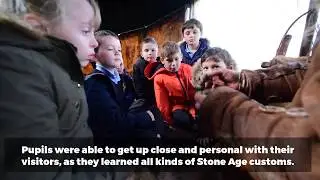 Worlingham schoolchildren travel through time with Stone Age visitors