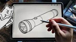 How to draw flashlight 🔦